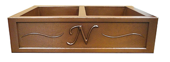 Custom Monogram Copper Sink
